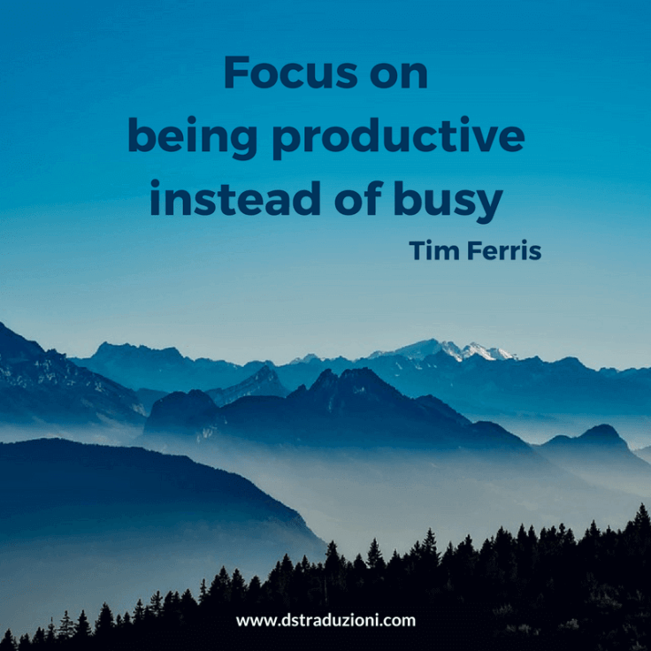 productive vs busy